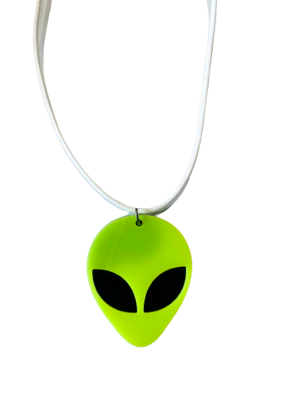 Yellow Alien Necklace