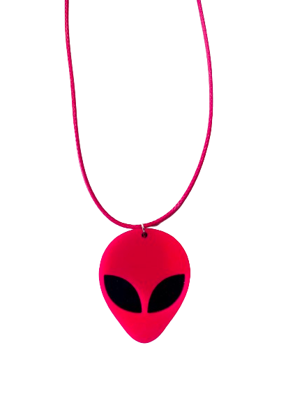 Pink Alien Necklace