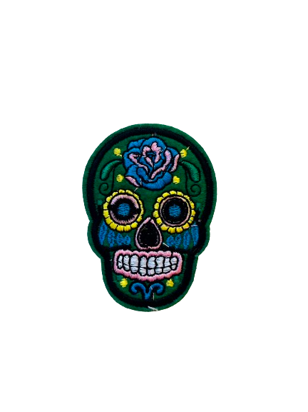 Green Sugar Skull Patch