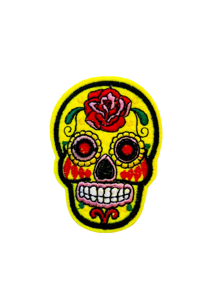 Yellow Sugar Skull Patch