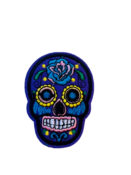 Purple Sugar Skull Patch