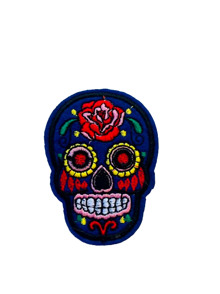 Blue Sugar Skull Patch