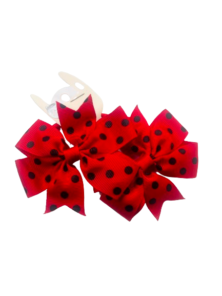 Red & Black Polka Bows