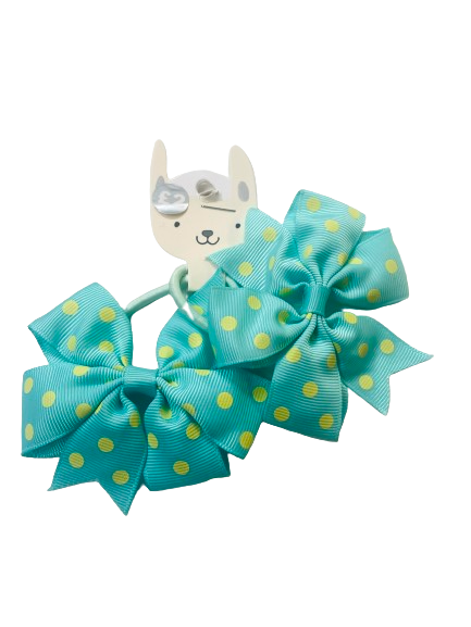 Pale Blue Polka Bows