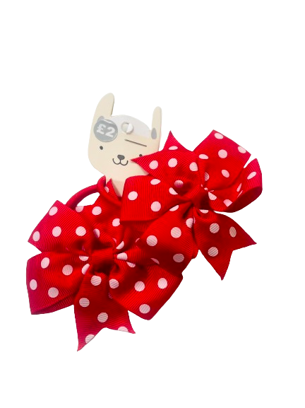 Red Polka Bows