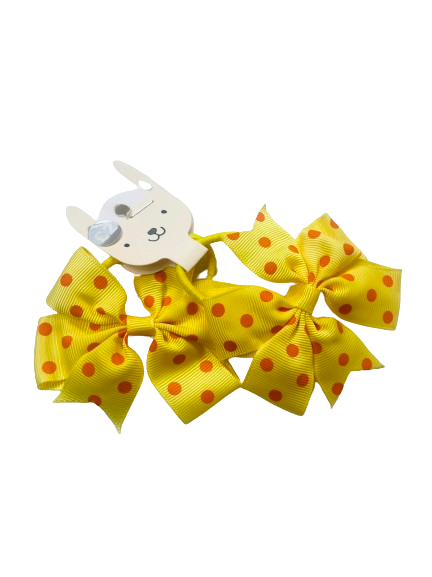 Yellow Polka Bows