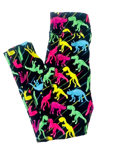 JJJ Neon Dinosaur Leggings