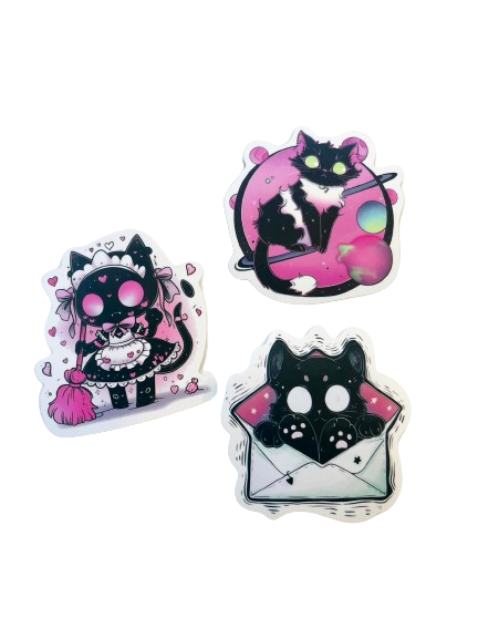 Spooky Cat Sticker Set SC005