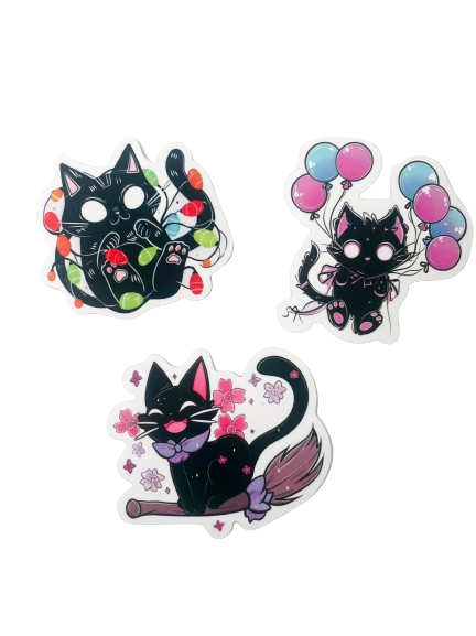 Spooky Cat Sticker Set SC008