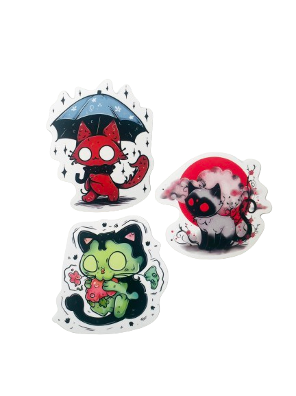 Spooky Cat Sticker Set SC007