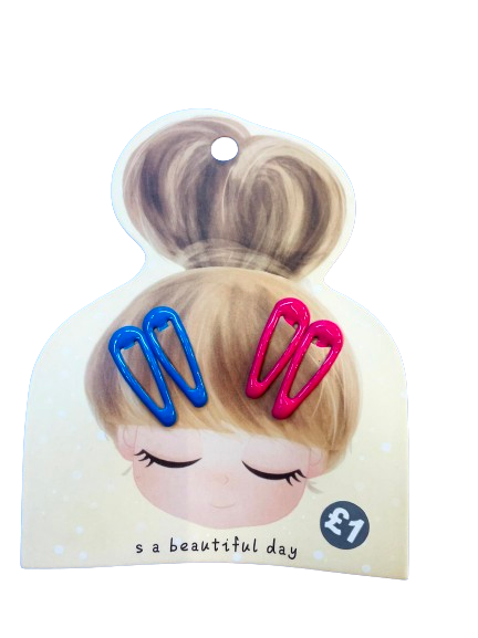 Pink & Blue Hair Clips