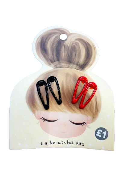 Red & Black Hair Clips