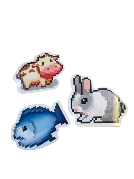 Pixelated Animal Sticker Set PA014