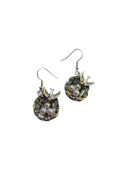 Pearl Nest Earrings