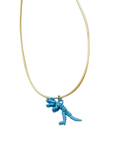 Blue Dinosaur Necklace