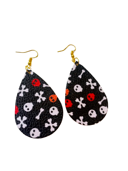 Skull Teardrop Earrings