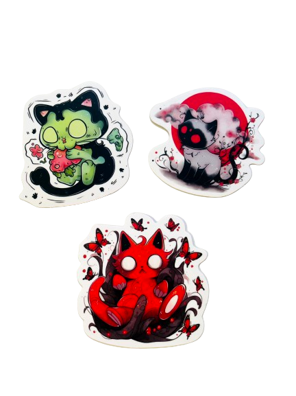 Spooky Cat Sticker Set SC016