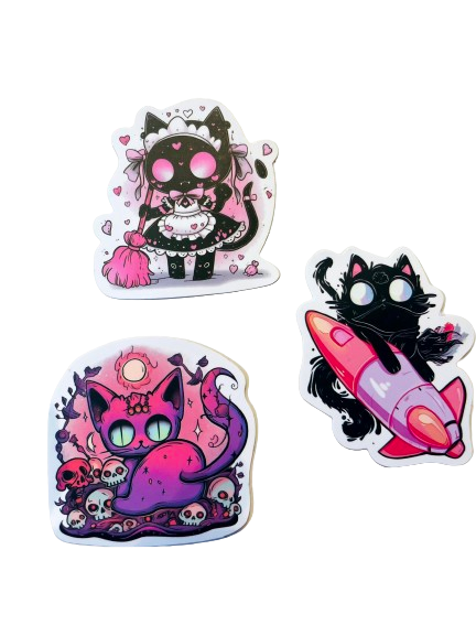 Spooky Cat Sticker Set SC018