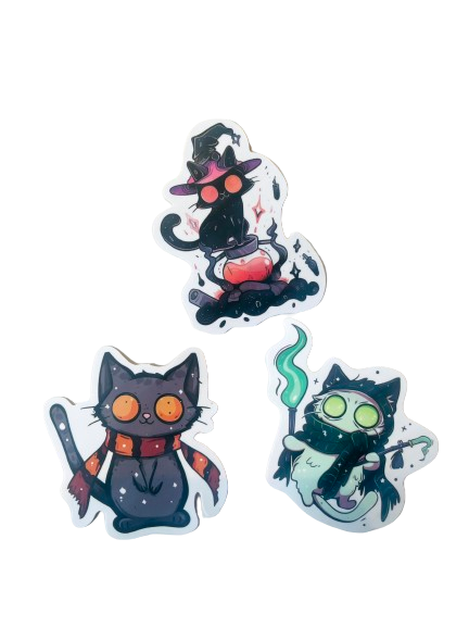 Spooky Cat Sticker Set SC023