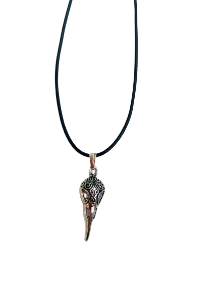 Ornate Bird Skull Necklace