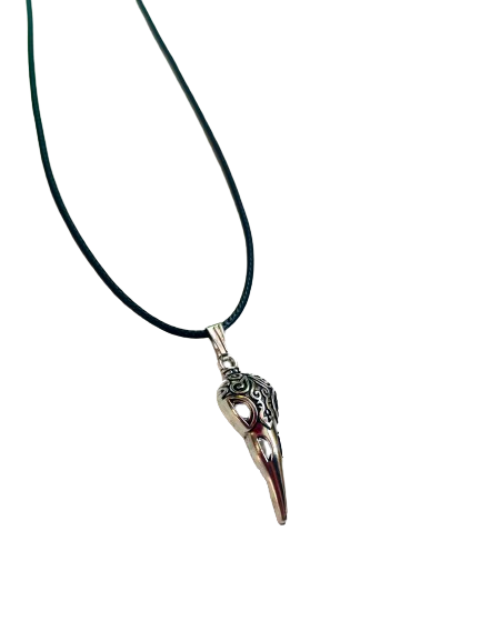 Ornate Bird Skull Necklace