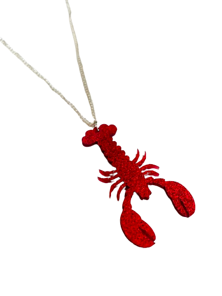 Glittery Lobster Necklace