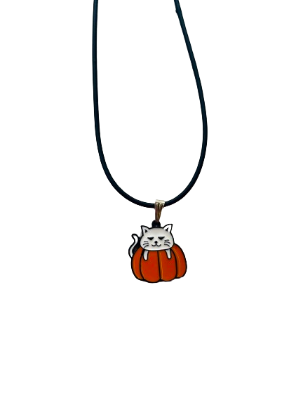 Pumpkin Cat Necklace