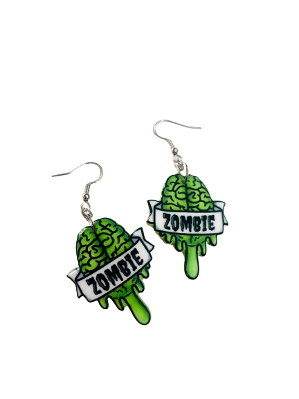 Zombie Brain Earrings