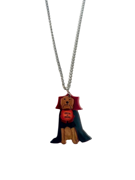 Trick or Treat Dog Necklace