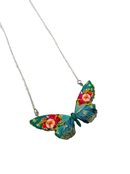 Green Butterfly Necklace