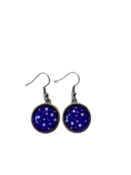 Purple Star Earrings