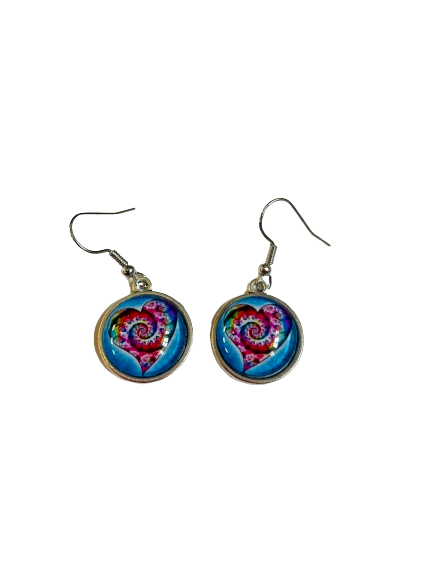 Spiral Heart Earrings