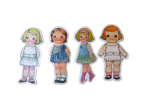 Paper Doll Stickers PD001