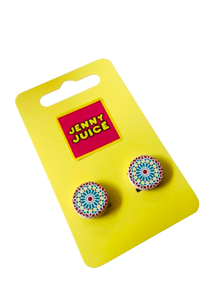 Wooden Clip on Earrings