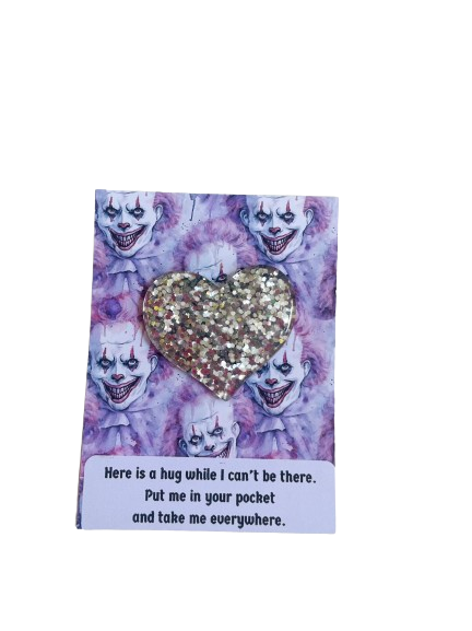 Horror Clown Pocket Heart