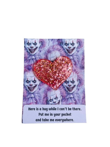 Horror Clown Pocket Heart