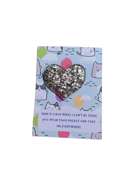 Kawaii Kitty Pocket Heart