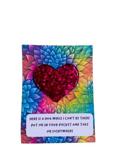 Rainbow Flower Pocket Heart