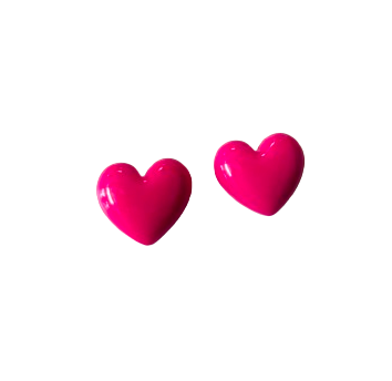 Pink Heart Earrings