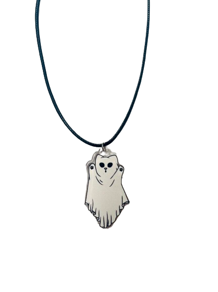 Ghost Kitty Necklace