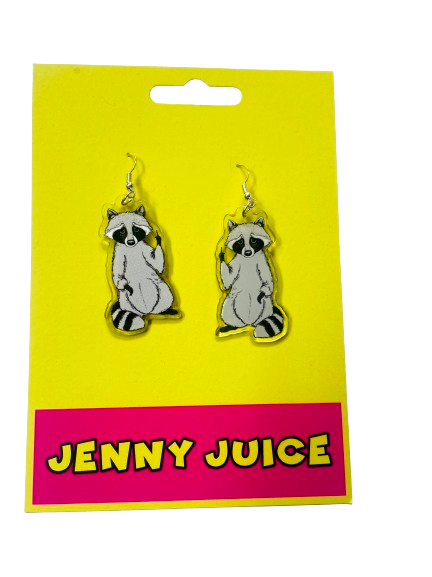 Raccoon Earrings