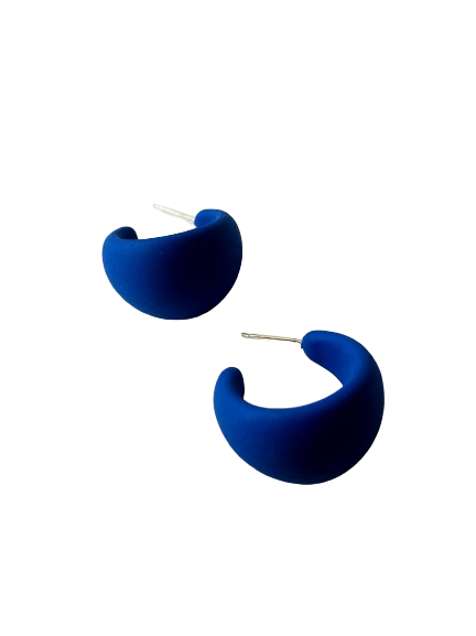 Royal Blue Curl Earrings