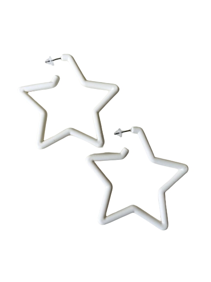 White Star Earrings