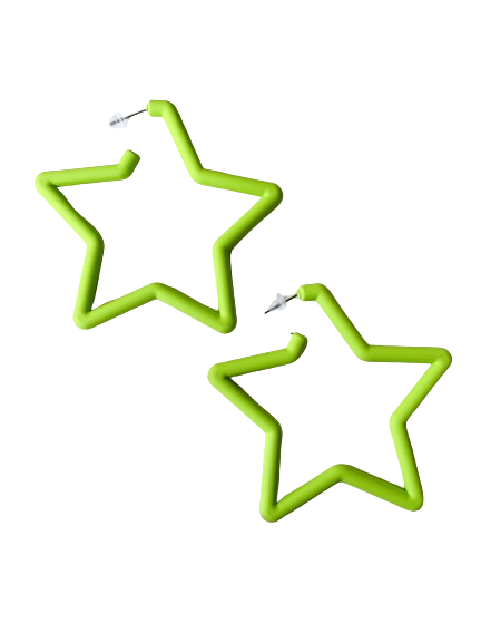 Green Star Earrings