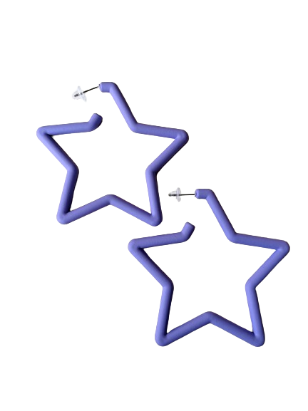 Lilac Star Earrings