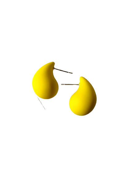 Yellow Teardrop Earrings