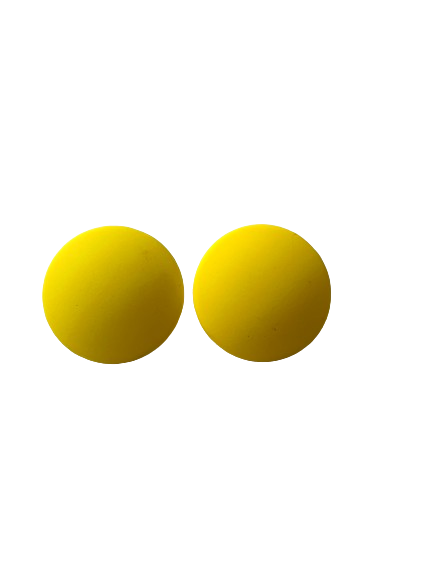 Yellow Circle Earrings