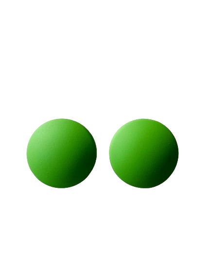 Green Circle Earrings