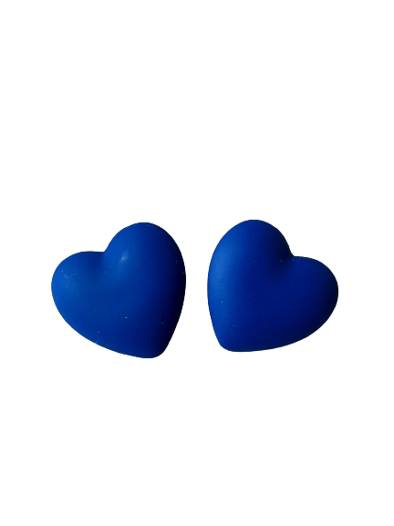 Royal Blue Heart Earrings