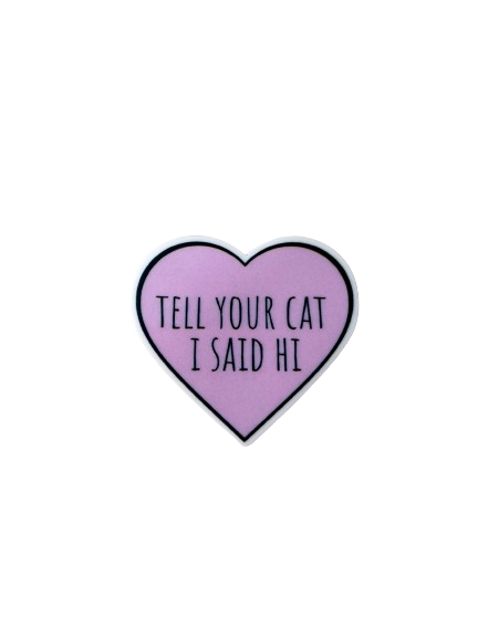 Tell Your Cat I Said Hi Pin Badge